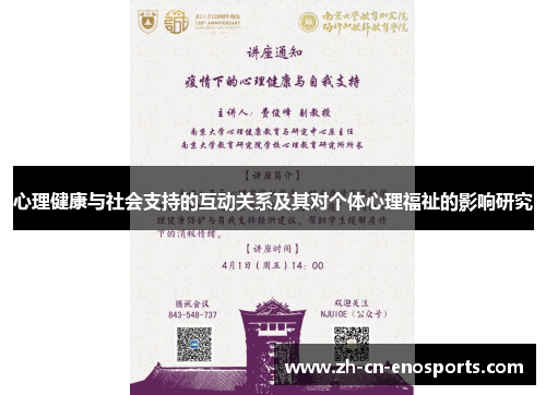 心理健康与社会支持的互动关系及其对个体心理福祉的影响研究
