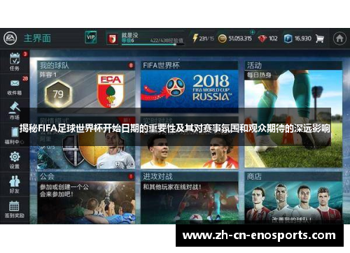 揭秘FIFA足球世界杯开始日期的重要性及其对赛事氛围和观众期待的深远影响